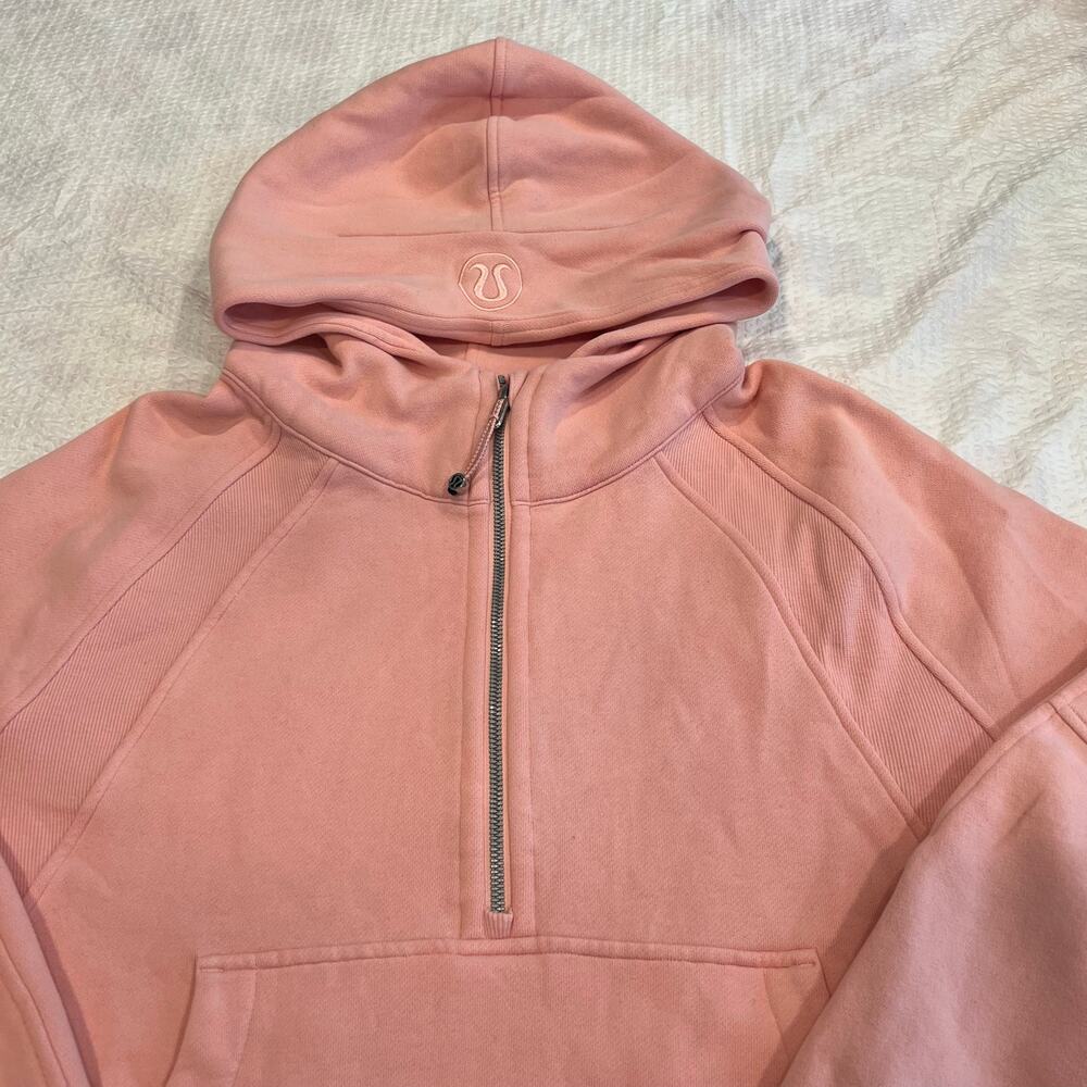 Lululemon Scuba Oversized Half-Zip Hoodie light pink XL-XXL